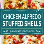 Chicken Alfredo Stuffed Shells Recipe | Stuffed Shells | Chicken Stuffed Shells | Baked Pasta #stuffedshells #alfredo #chicken #pasta #cheese #dinner #dinneratthezoo