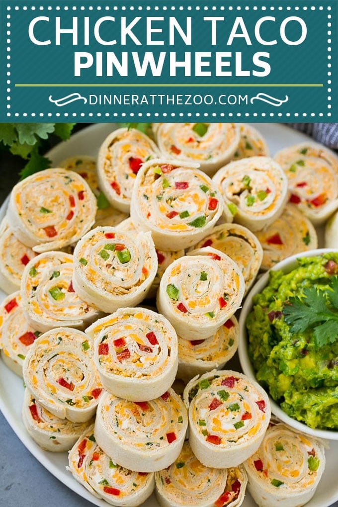 Taco Pinwheels Recipe | Pinwheel Sandwiches | Pinwheel Appetizer #sandwich #appetizer #taco #chicken #dinneratthezoo