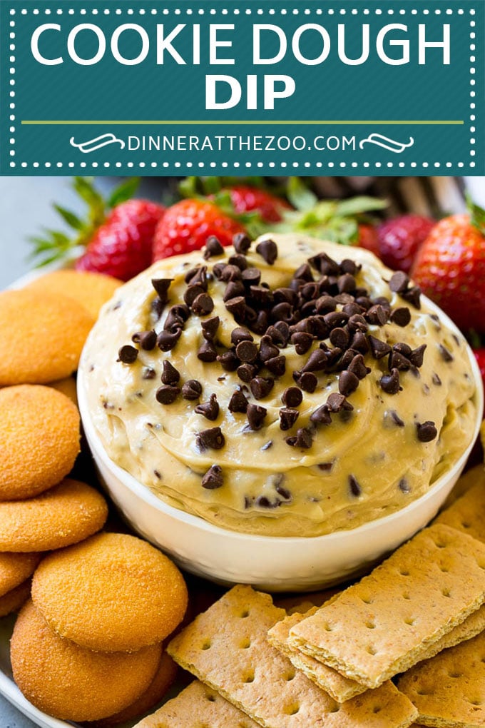 Cookie Dough Dip Recipe | Edible Cookie Dough | Chocolate Chip Cookie Dip #cookies #dip #cookiedough #dessert #snack #dinneratthezoo