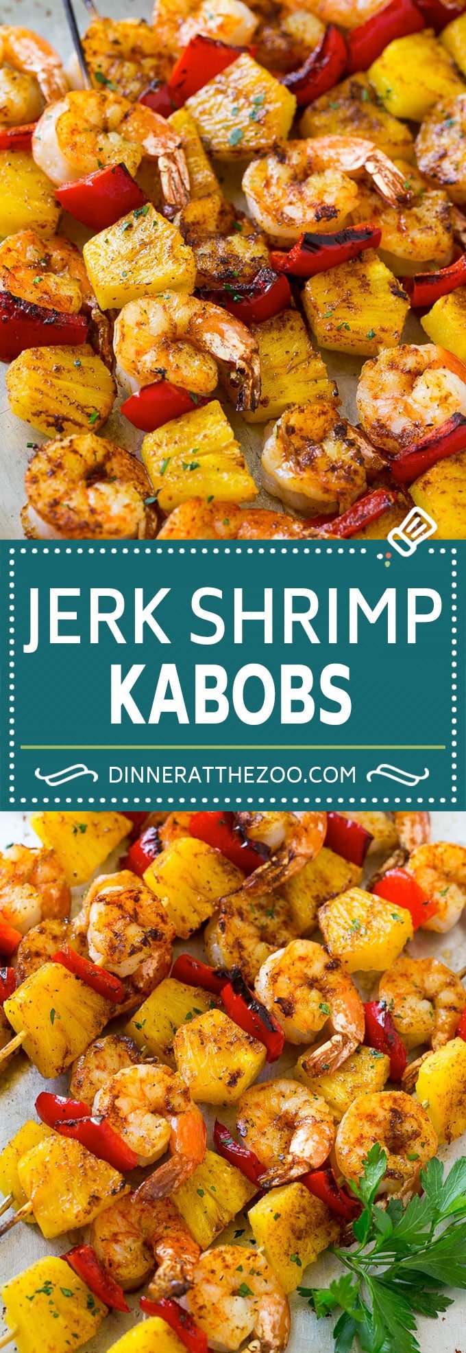 Jerk Shrimp Kabobs | Caribbean Shrimp | Jamaican Shrimp | Grilled Shrimp #grilling #pineapple #shrimp #kabobs #dinneratthezoo