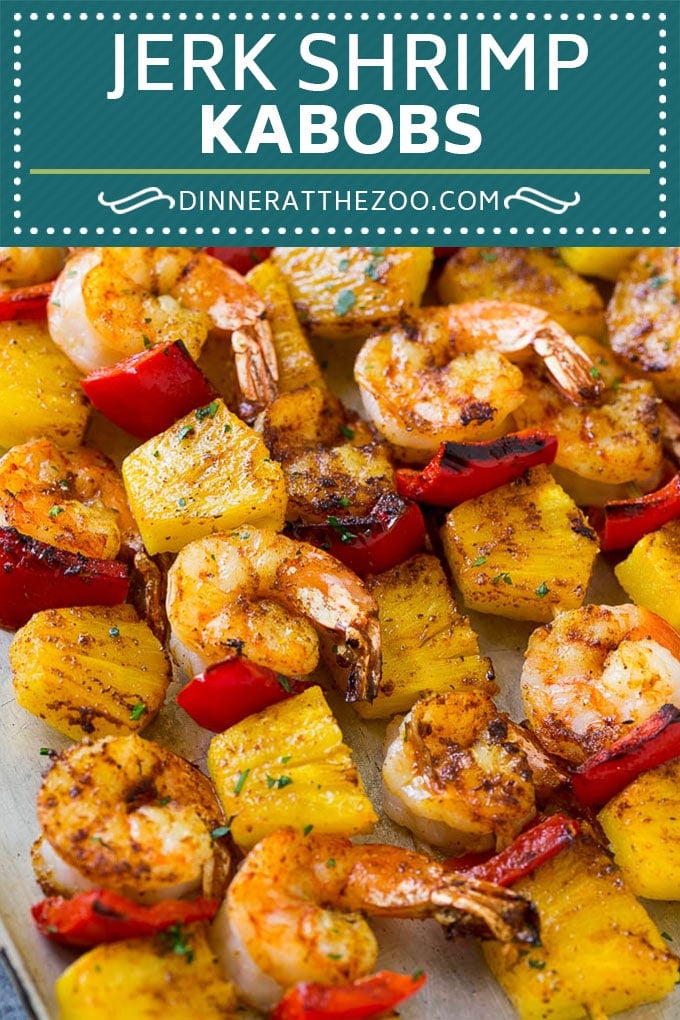 Jerk Shrimp Kabobs | Caribbean Shrimp | Jamaican Shrimp | Grilled Shrimp #grilling #pineapple #shrimp #kabobs #dinneratthezoo