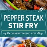 Pepper Steak Stir Fry Recipe | Chinese Pepper Steak | Steak Stir Fry | Beef Stir Fry #steak #peppers #stirfry #chinesefood #dinneratthezoo #beef