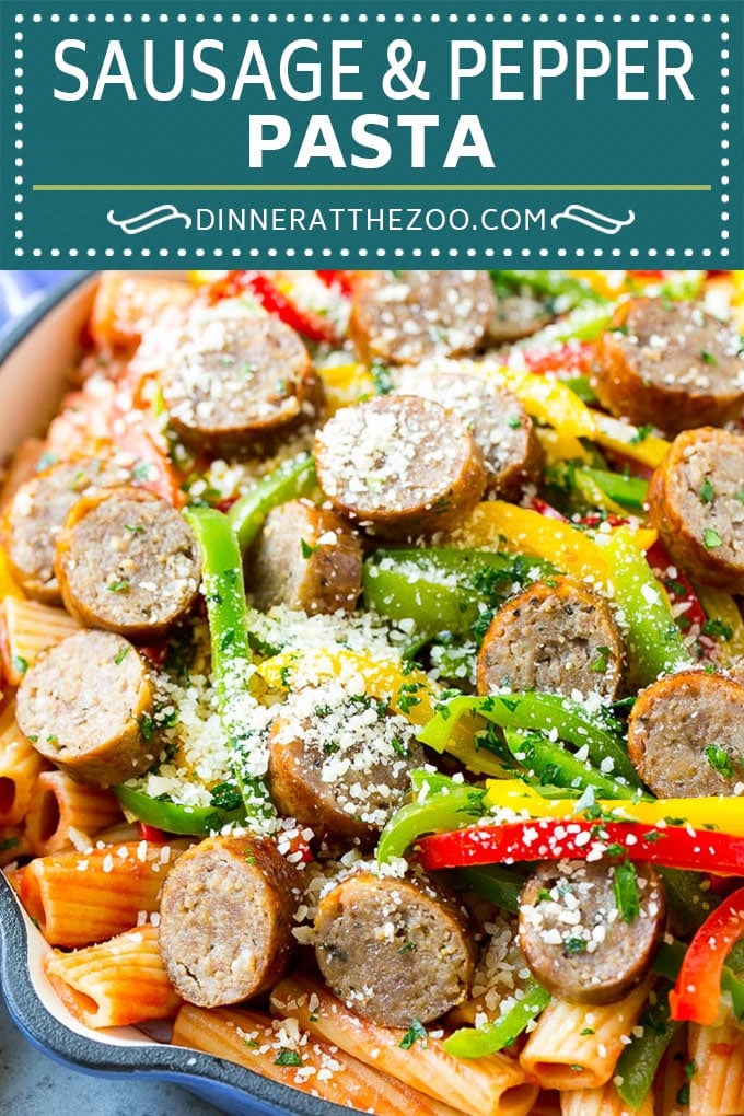 Sausage and Pepper Pasta Recipe | Italian Sausage Recipe | Sausage and Peppers | Easy Pasta #pasta #sausage #peppers #dinner #dinneratthezoo