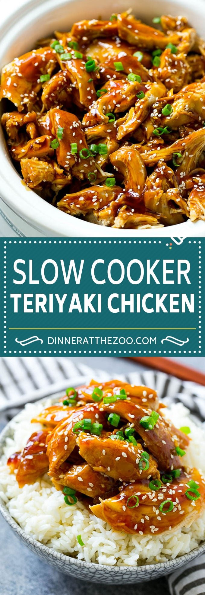 Slow Cooker Teriyaki Chicken Recipe | Crock Pot Teriyaki Chicken | Slow Cooker Chicken | Asian Chicken #slowcooker #crockpot #teriyaki #chicken #dinner #dinneratthezoo