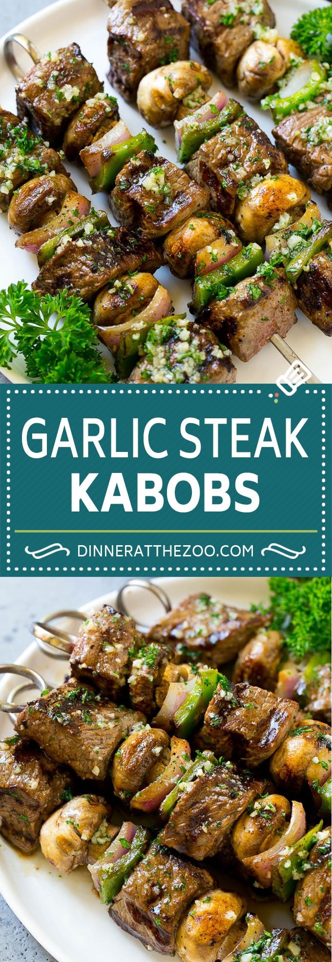 Steak Kabobs Recipe | Beef Kabobs | Grilled Steak | Steak Skewers #beef #steak #kabobs #grilling #garlic #mushrooms #dinneratthezoo