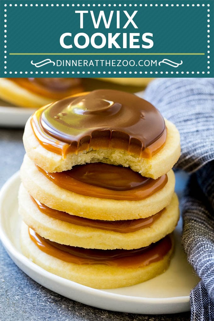 Twix Cookies Recipe | Chocolate Caramel Cookies | Shortbread Cookies #cookies #baking #caramel #chocolate #dessert #dinneratthezoo