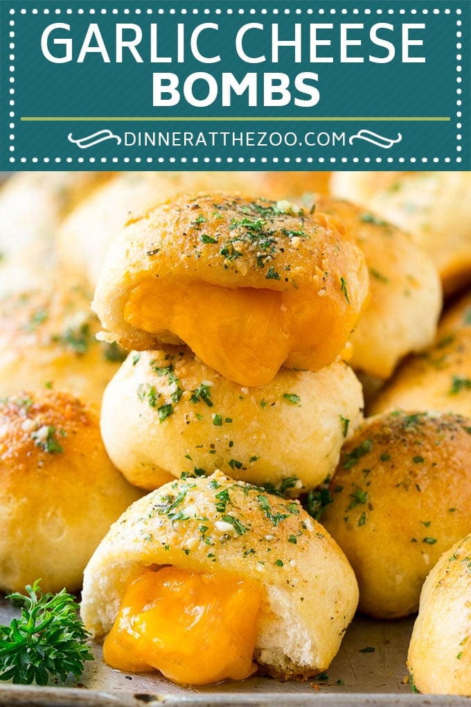 Cheese Bombs Recipe | Garlic Bread | Cheddar Bread #bread #cheese #appetizer #snack #garlicbread #dinneratthezoo