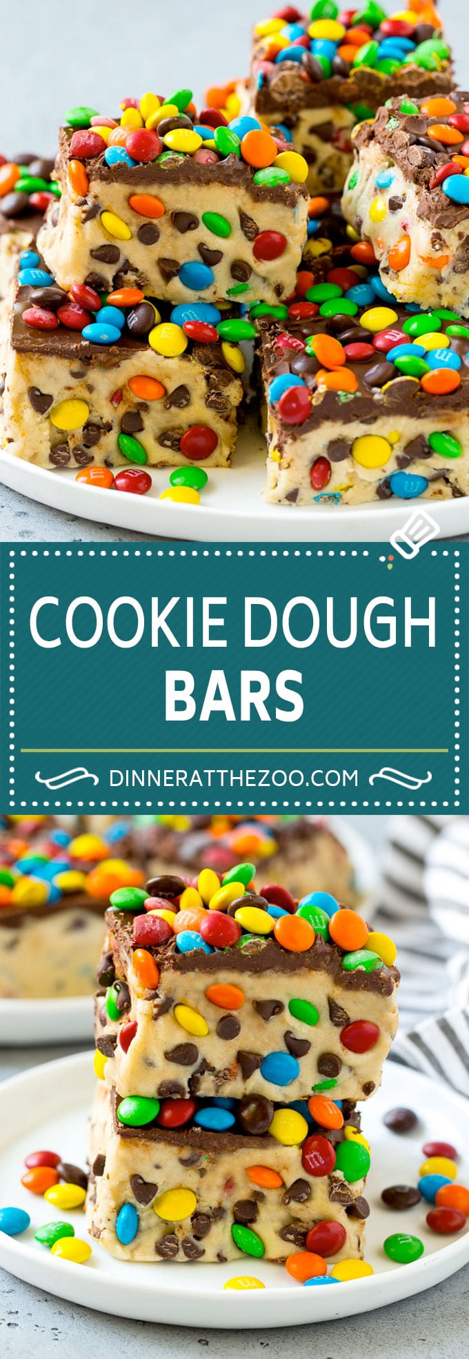 Cookie Dough Bars Recipe | Chocolate Chip Cookie Dough | Cookie Bars #cookiedough #cookies #cookiebars #chocolate #dessert #dinneratthezoo