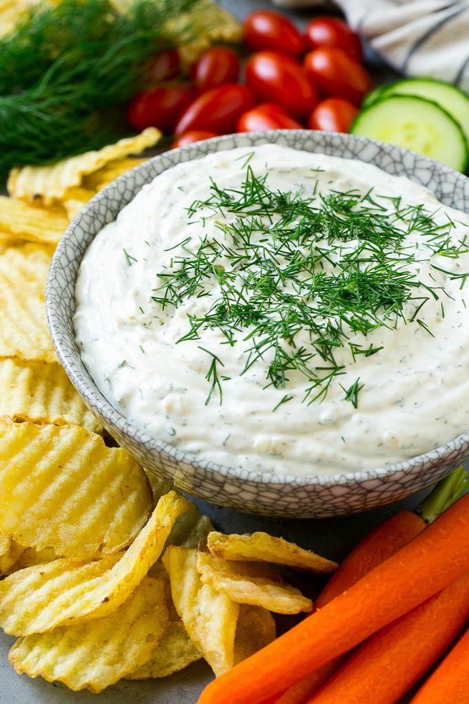 Dill Dip for Chips and Vegetables - Dinner at the Zoo