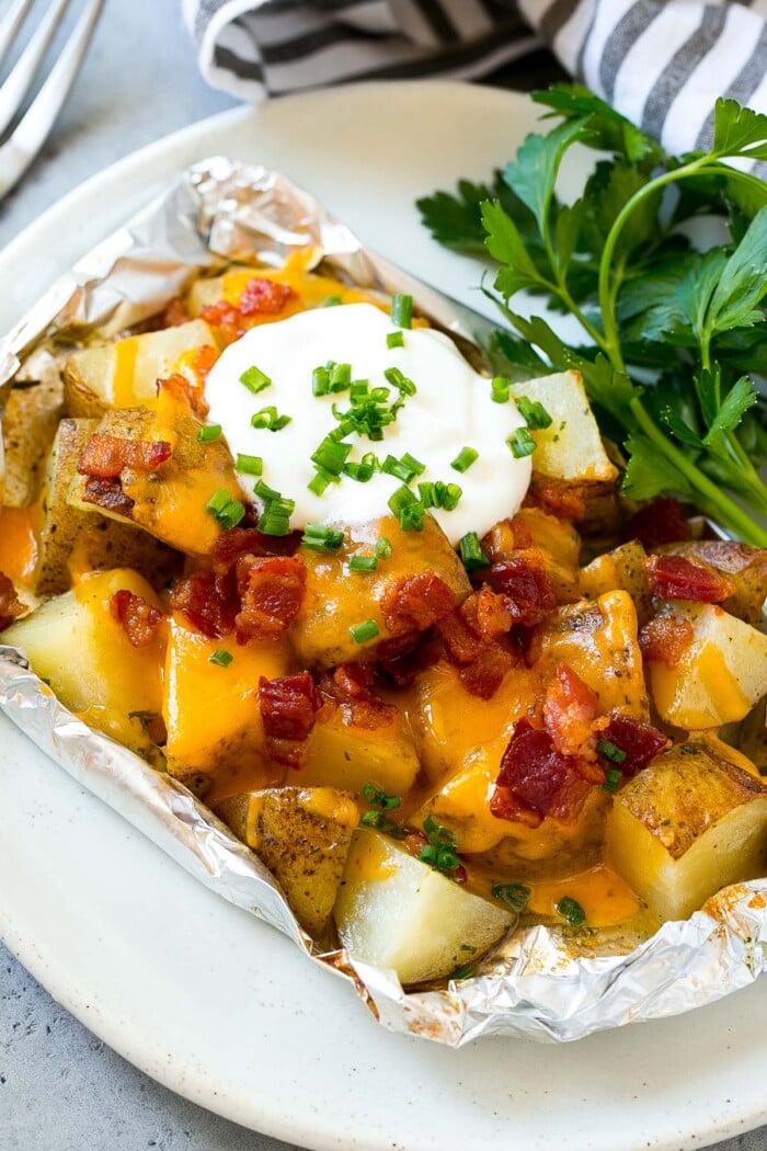 Grilled Potatoes in Foil Dinner at the Zoo