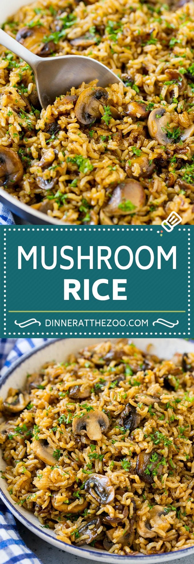 Mushroom Rice Recipe | Baked Rice | Rice Pilaf #rice #mushrooms #sidedish #dinner #dinneratthezoo