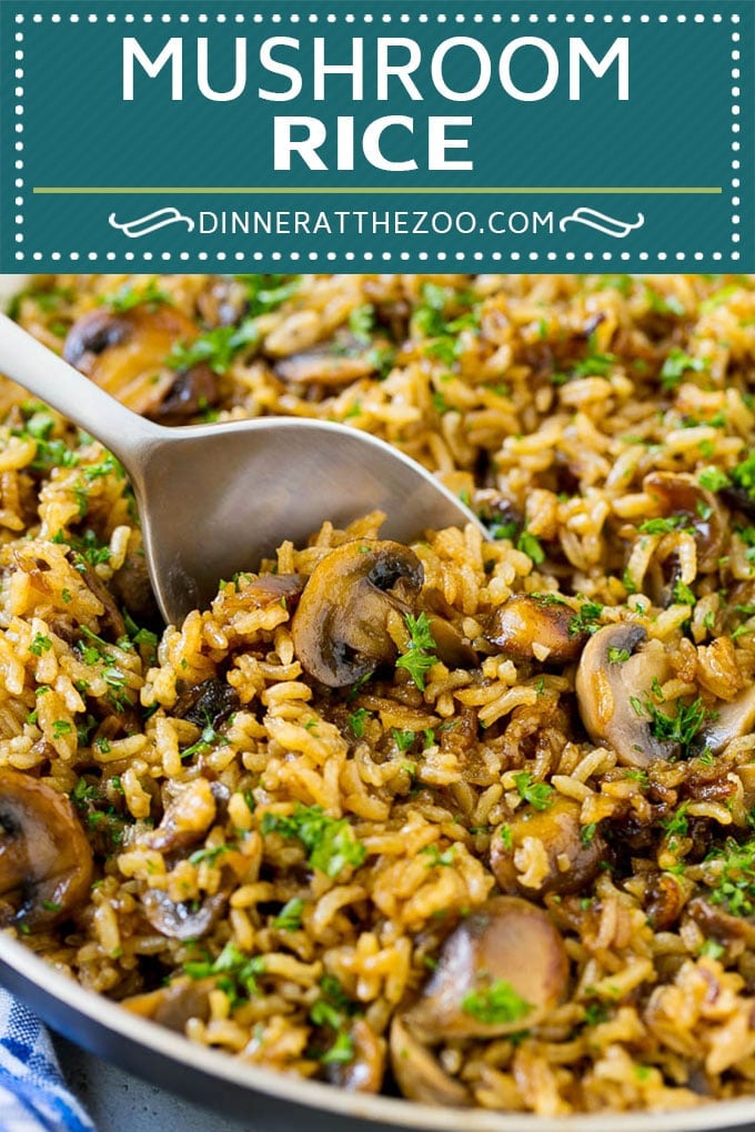 Mushroom Rice Recipe | Baked Rice | Rice Pilaf #rice #mushrooms #sidedish #dinner #dinneratthezoo