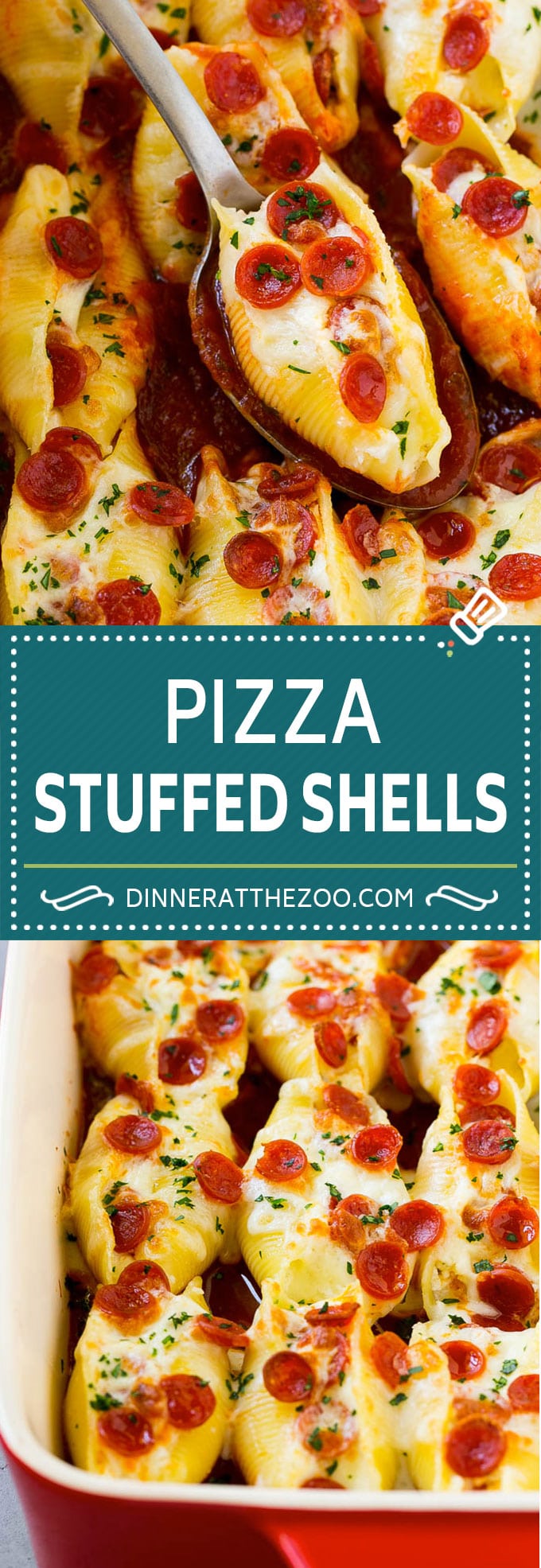 Pizza Stuffed Shells | Stuffed Shells Recipe | Italian Stuffed Shells #pizza #pasta #cheese #pepperoni #dinner #dinneratthezoo