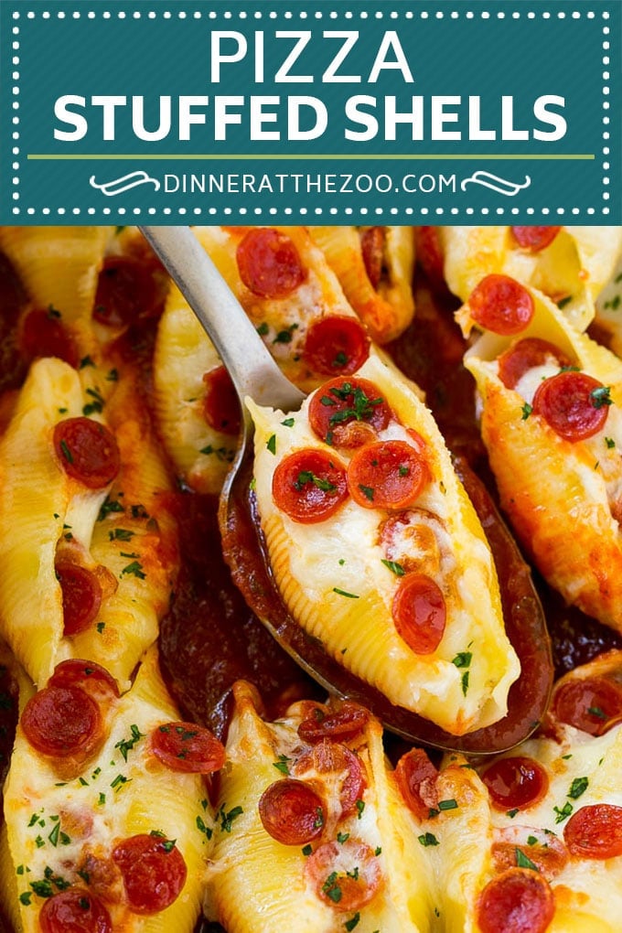 Pizza Stuffed Shells | Stuffed Shells Recipe | Italian Stuffed Shells #pizza #pasta #cheese #pepperoni #dinner #dinneratthezoo