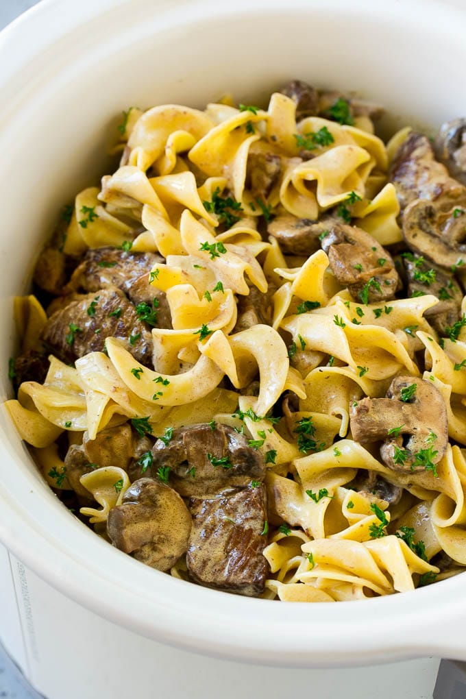 Slow Cooker Beef Stroganoff