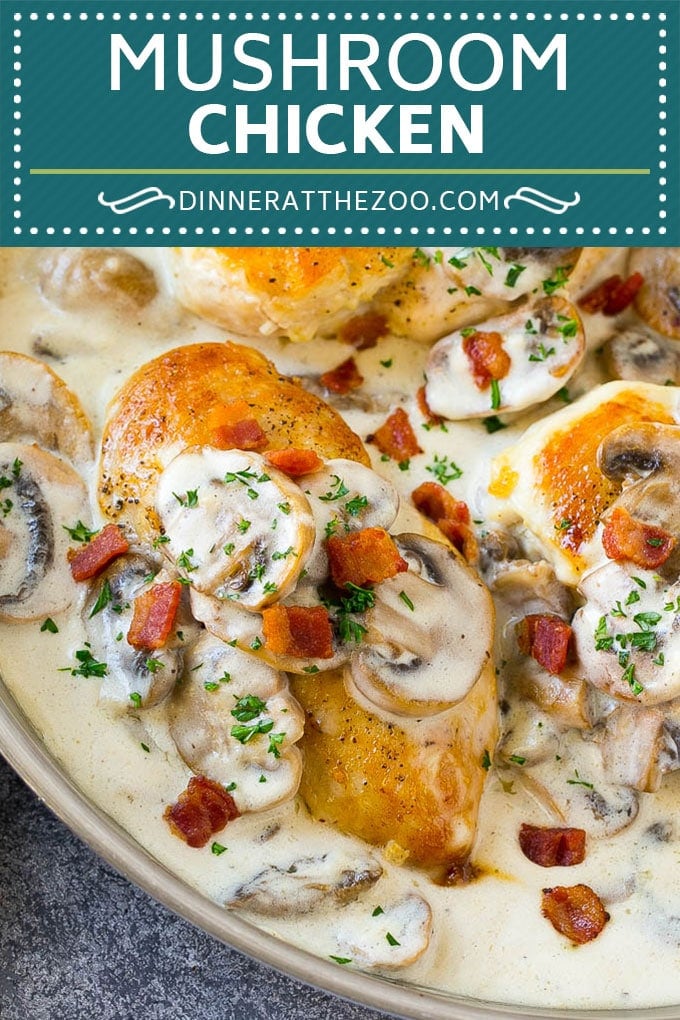 Mushroom Chicken Recipe | Chicken with Mushrooms | Chicken in Mushroom Sauce #chicken #mushrooms #bacon #dinner #dinneratthezoo