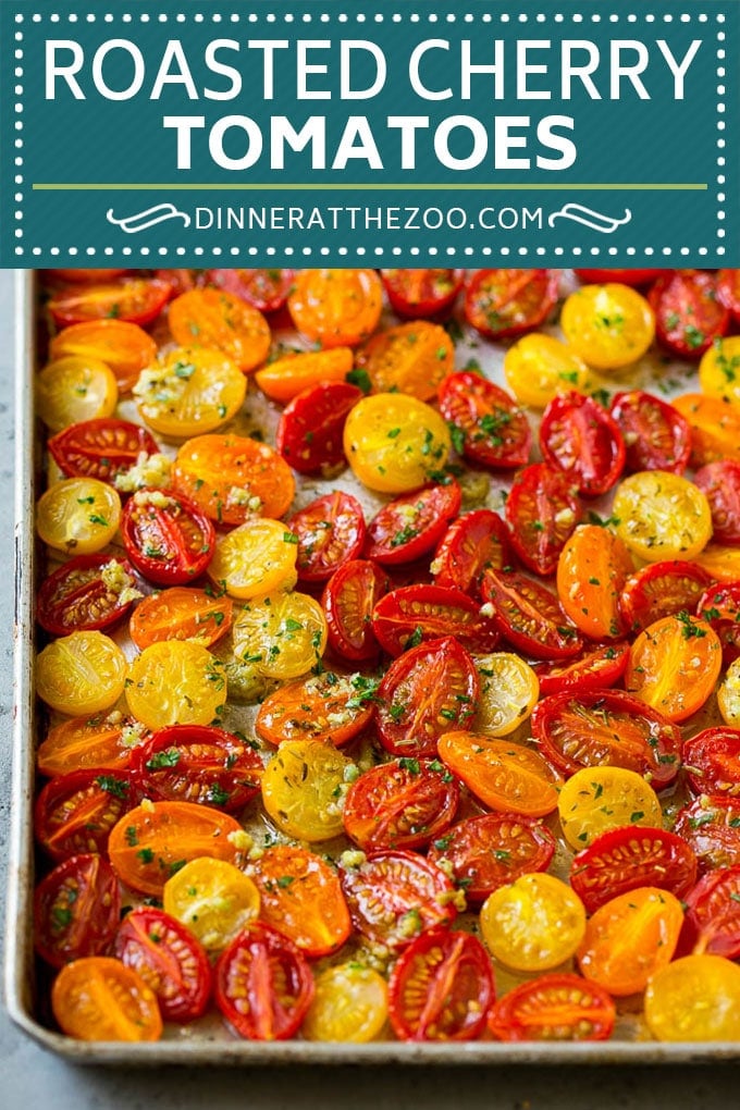 Roasted Cherry Tomatoes Recipe | Roasted Tomatoes #tomatoes #sidedish #glutenfree #cleaneating #healthy #dinner #dinneratthezoo