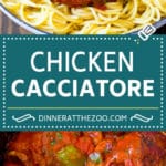 Slow Cooker Chicken Cacciatore Recipe | Italian Chicken #chicken #crockpot #slowcooker #dinner #italianfood #peppers #dinneratthezoo