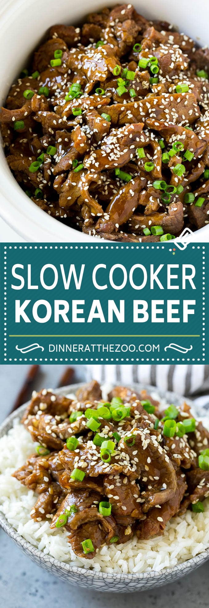 Slow Cooker Korean Beef Recipe | Korean Beef | Flank Steak Recipe #dinner #beef #slowcooker #crockpot #asian #dinneratthezoo