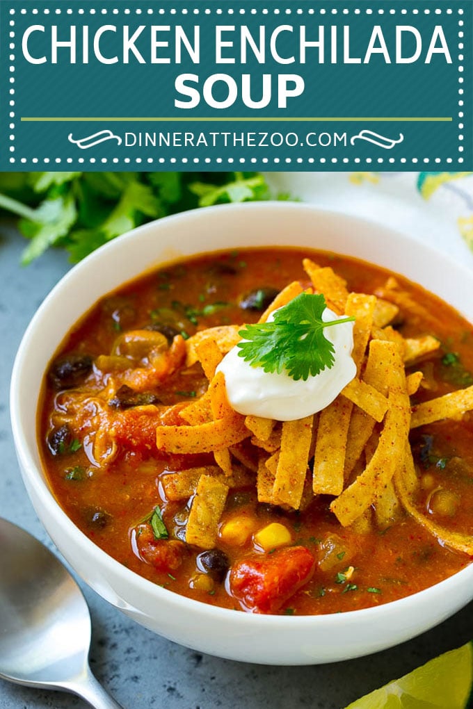 Chicken Enchilada Soup | Mexican Soup | Enchilada Soup #soup #chicken #chickensoup #beans #corn #dinner #dinneratthezoo