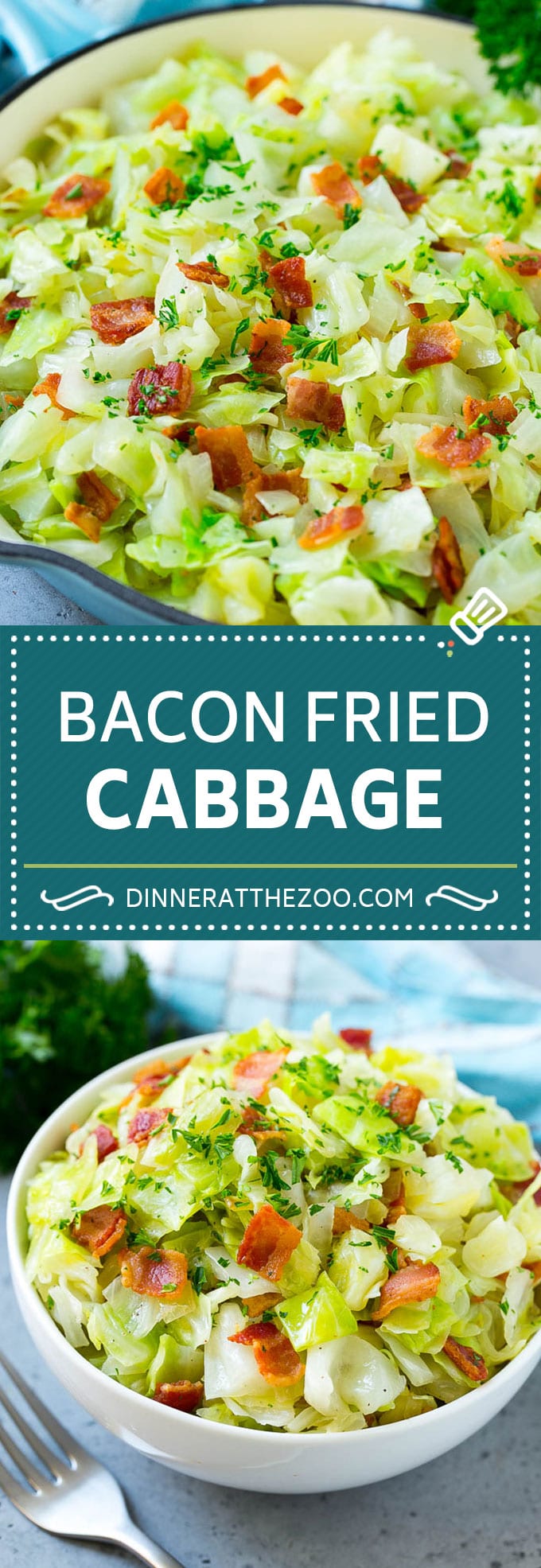 Fried Cabbage Recipe | Cabbage with Bacon | Cabbage Side Dish #cabbage #bacon #sidedish #lowcarb #keto #dinneratthezoo