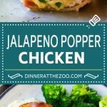 Jalapeno Popper Chicken Recipe | Bacon Wrapped Chicken | Stuffed Chicken | Low Carb Chicken #chicken #lowcarb #keto #bacon #jalapenos #cheese #dinner #dinneratthezoo