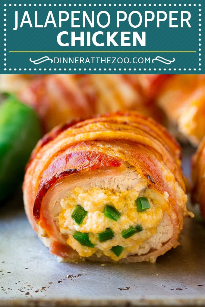 Jalapeno Popper Chicken Recipe | Bacon Wrapped Chicken | Stuffed Chicken | Low Carb Chicken #chicken #lowcarb #keto #bacon #jalapenos #cheese #dinner #dinneratthezoo