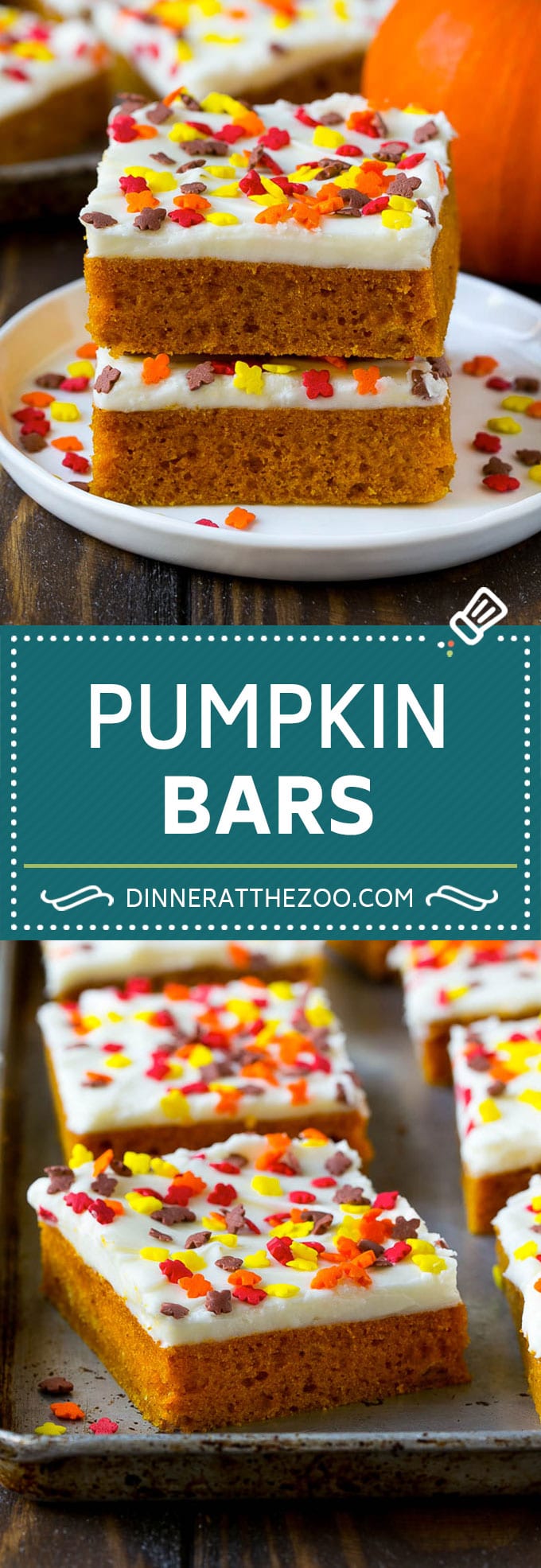 Pumpkin Bars Recipe | Pumpkin Cake | Pumpkin Dessert #pumpkin #fall #dessert #dinneratthezoo #thanksgiving