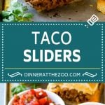 Taco Sliders Recipe | Beef Slider Sandwiches | Easy Slider Sandwiches #sandwich #taco #beef #cheese #snack #appetizer #dinneratthezoo