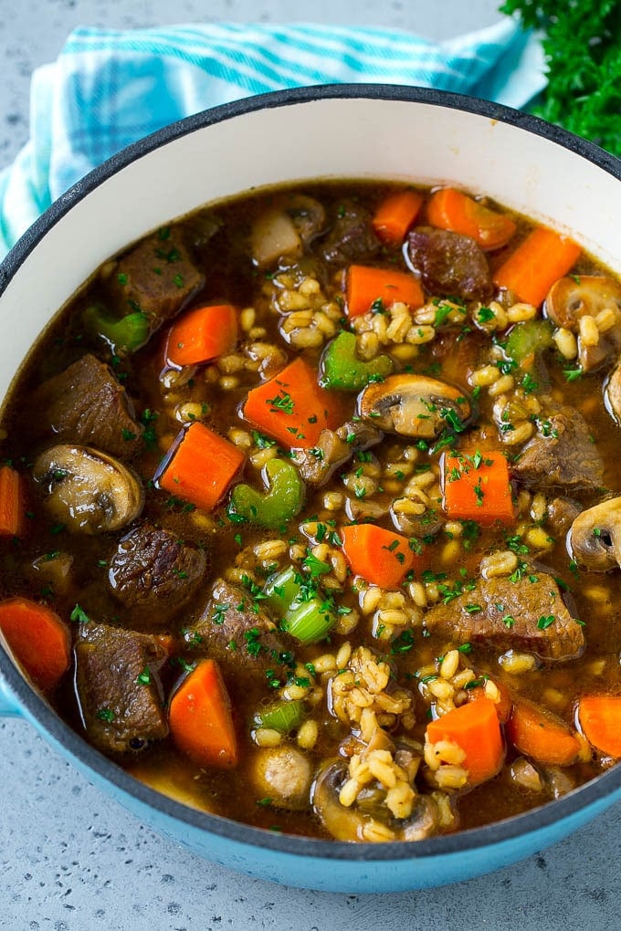 Beef Barley Soup - Dinner at the Zoo