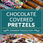 Chocolate Covered Pretzels Recipe | Sprinkle Pretzels | No Bake Dessert #pretzels #chocolate #sprinkles #candy #dinneratthezoo