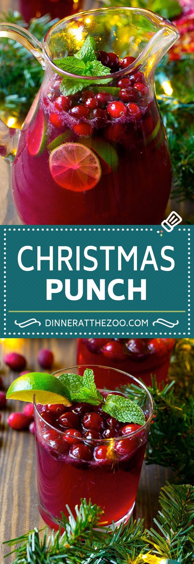 Christmas Punch | Holiday Punch | Cranberry Punch #punch #drink #christmas #dinneratthezoo #cranberry #pomegranate