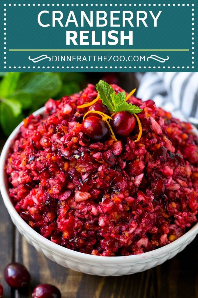 Cranberry Relish Recipe | Cranberry Sauce | Raw Cranberry Relish #cranberry #relish #sauce #thanksgiving #fall #dinner #dinneratthezoo