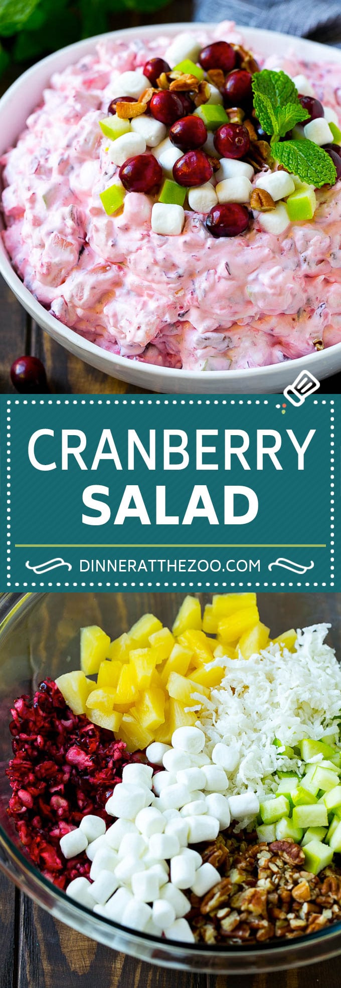 Cranberry Salad Recipe | Fluff Salad #cranberry #salad #fall #dinner #dinneratthezoo #thanksgiving