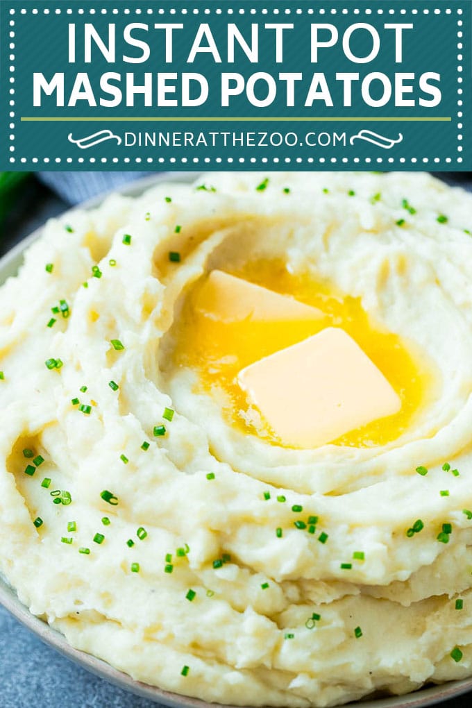 Instant Pot Mashed Potatoes Recipe | Pressure Cooker Mashed Potatoes | Easy Mashed Potatoes #potatoes #sidedish #instantpot #thanksgiving #dinner #dinneratthezoo