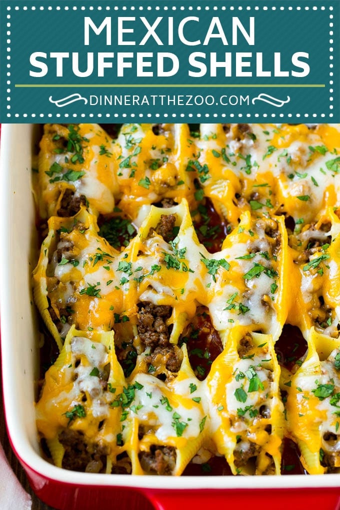 Mexican Stuffed Shells Recipe | Stuffed Shells | Mexican Pasta #dinner #pasta #mexican #beef #noodles #cheese #dinneratthezoo