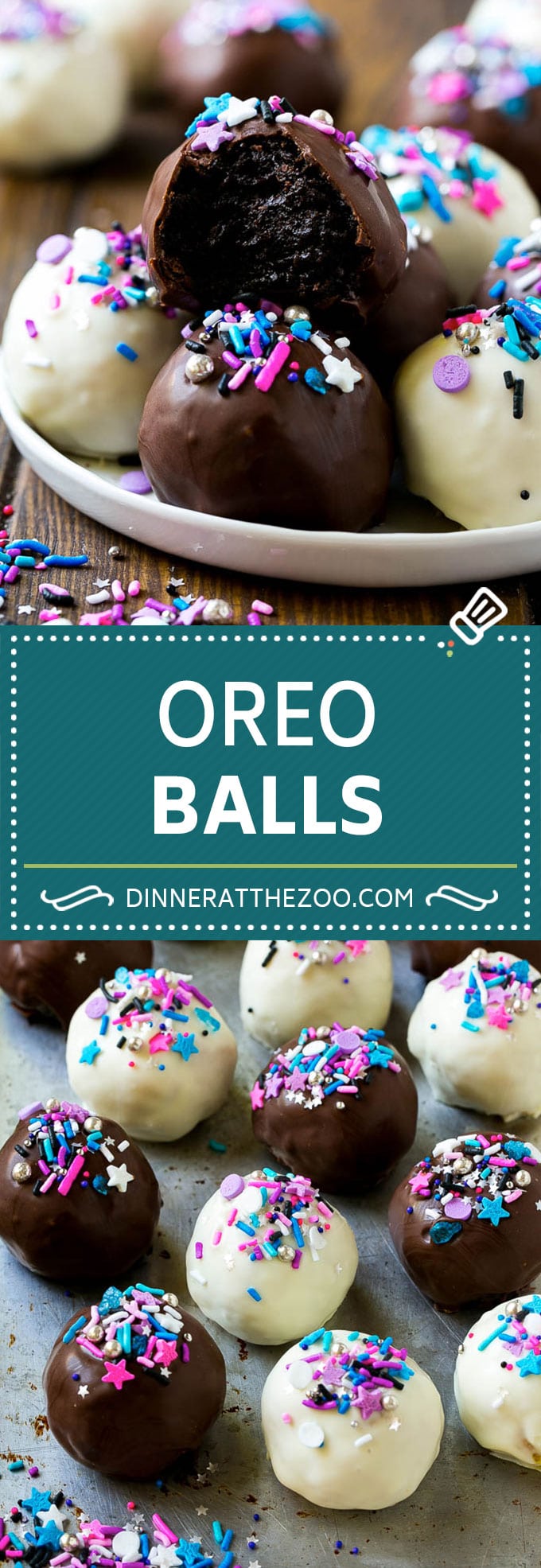 Oreo Balls Recipe | Oreo Truffles | Homemade Candy #truffles #candy #oreos #chocolate #sprinkles #dessert #christmas #dinneratthezoo