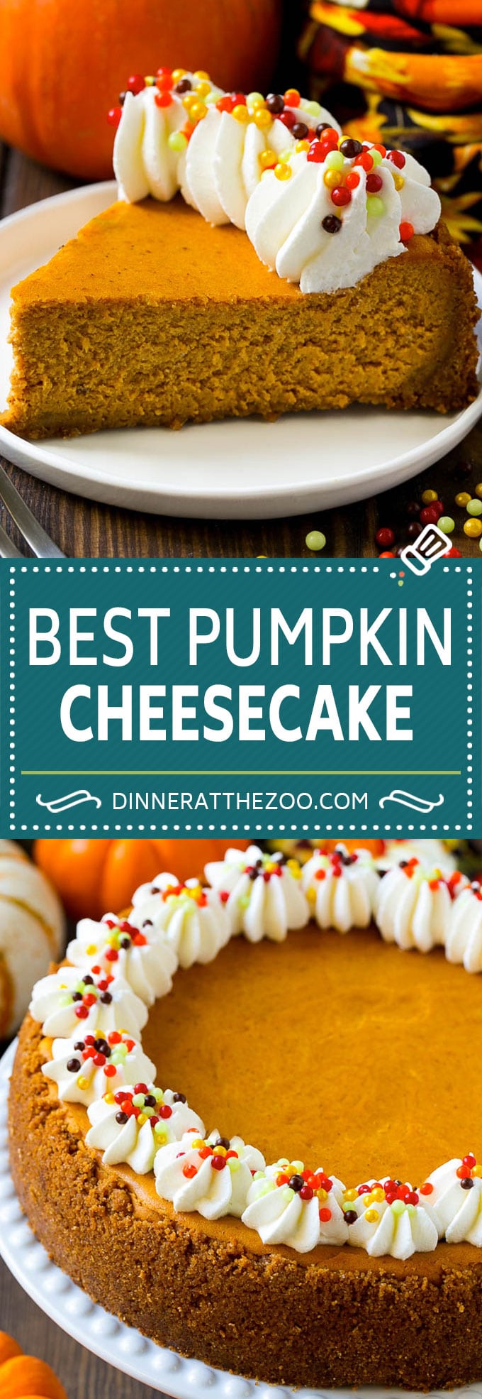 Pumpkin Cheesecake Recipe | Pumpkin Pie Cheesecake | Pumpkin Dessert #pumpkin #thanksgiving #dessert #cheesecake #fall #dinneratthezoo