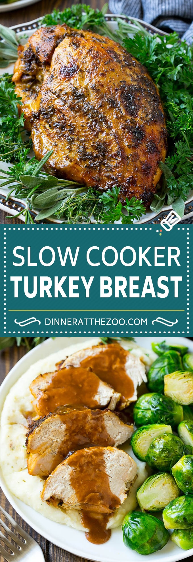 This slow cooker turkey breast is coated in a seasoned herb butter, then placed in the crock pot to cook to tender perfection. It's the perfect way to free up oven space for your big holiday meal.