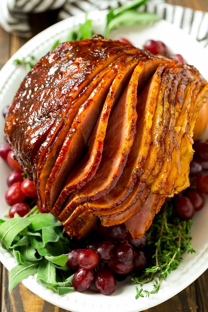 Smoked Ham with Brown Sugar Glaze - Dinner at the Zoo