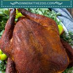 This smoked turkey recipe is a whole turkey that's coated in homemade spice rub then slow smoked to tender and juicy perfection.