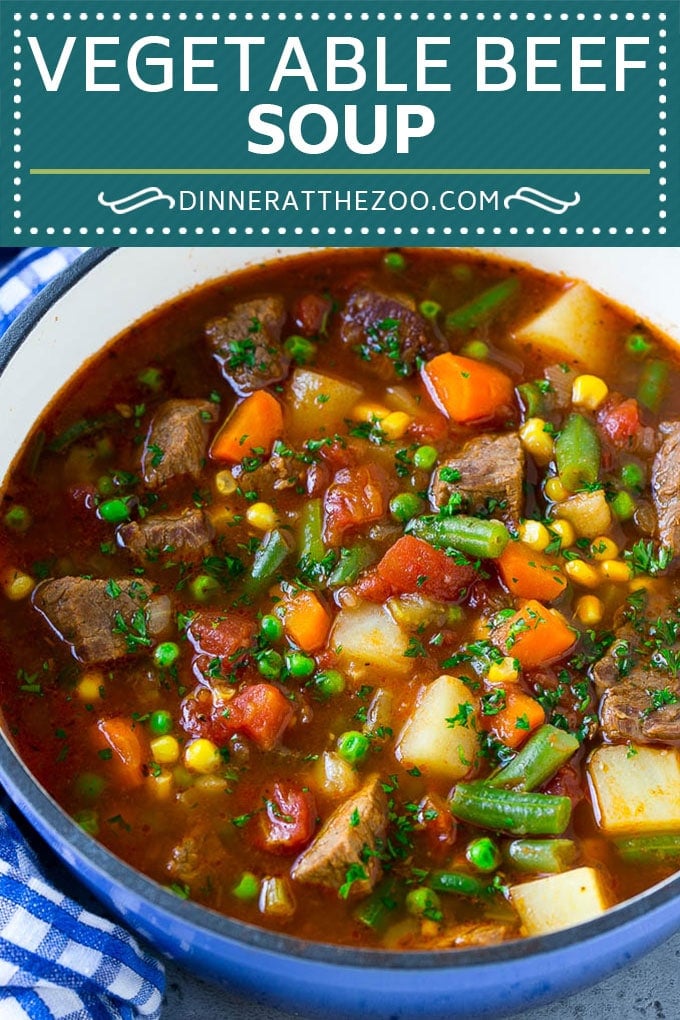 Vegetable Beef Soup Recipe | Beef Vegetable Soup | Beef Soup #beef #veggies #soup #dinner #glutenfree #dinneratthezoo