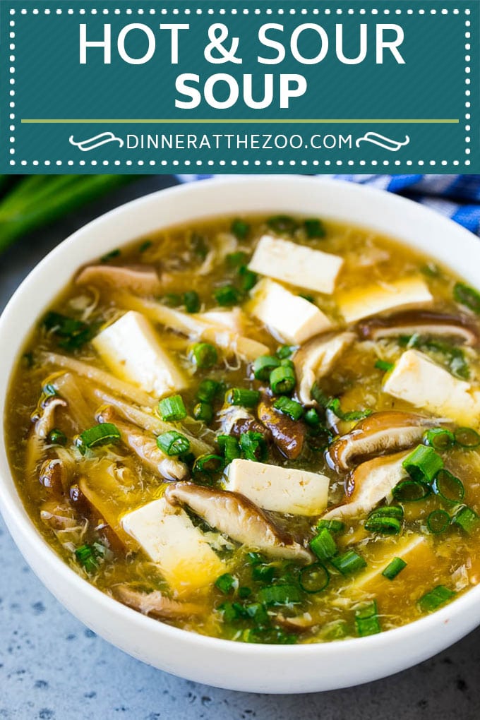 Hot and Sour Soup Recipe | Chinese Soup Recipe #soup #chinese #asian #dinner #vegetarian #tofu #mushrooms #dinneratthezoo