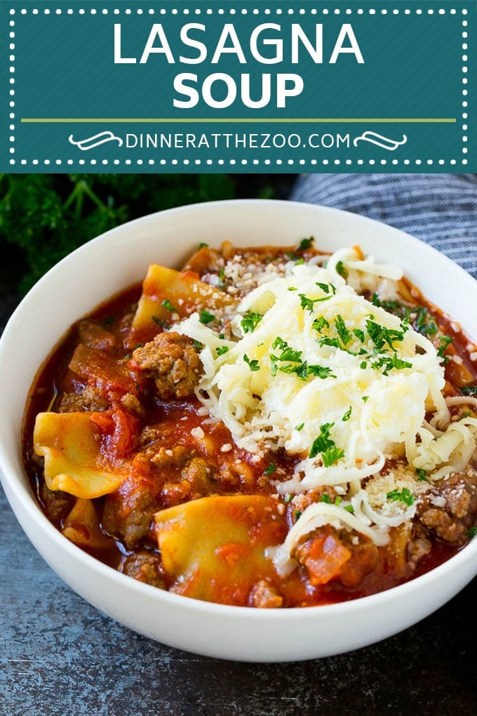 Lasagna Soup Recipe | Italian Soup | Ground Beef Soup #lasagna #pasta #soup #beef #dinner #dinneratthezoo #italian