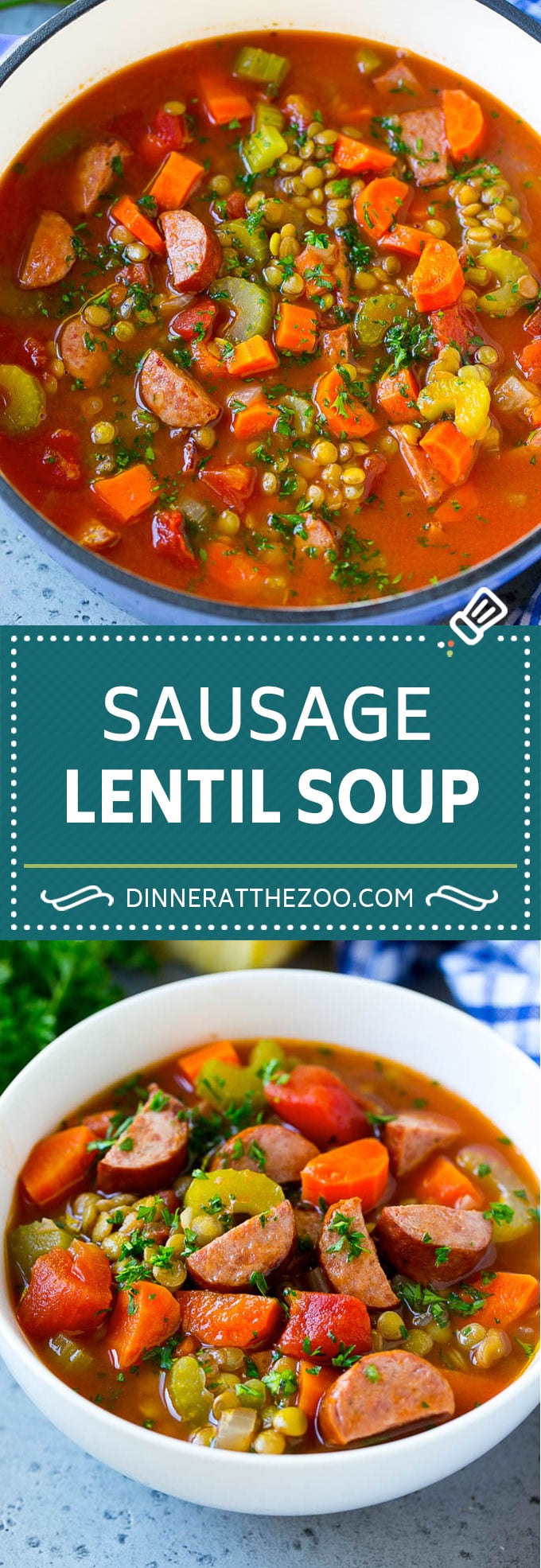 Lentil Soup Recipe | Sausage Lentil Soup #soup #lentils #sausage #dinner #glutenfree #dinneratthezoo