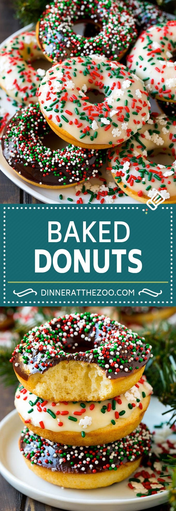 Baked Donuts Recipe | Cake Donuts | Chocolate Donuts | Sprinkle Donuts #donuts #chocolate #sprinkles #breakfast #brunch #dinneratthezoo