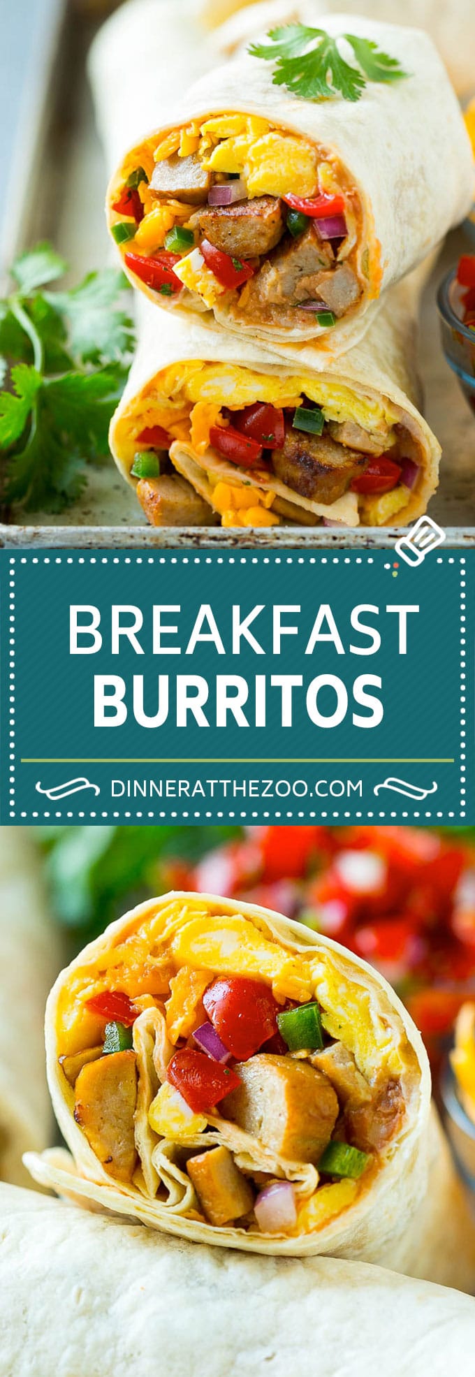 Breakfast Burrito Recipe | Sausage Breakfast Burrito #breakfast #sausage #eggs #burrito #dinneratthezoo