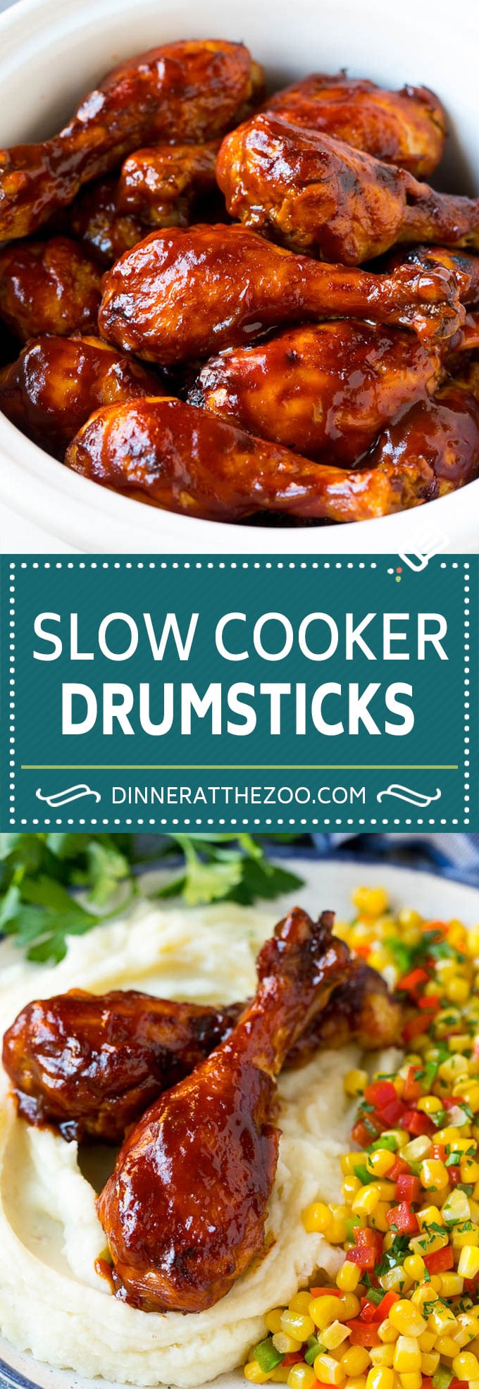 Slow Cooker Chicken Drumsticks Recipe | Crock Pot Chicken Drumsticks | BBQ Chicken Drumsticks #chicken #drumsticks #slowcooker #crockpot #bbq #dinner #dinneratthezoo