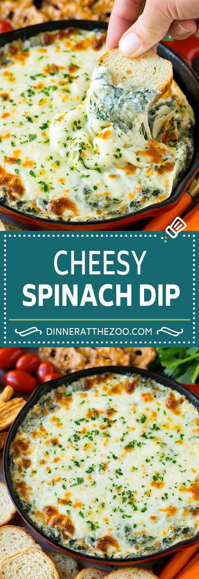 Spinach Dip Recipe | Cheese Dip | Hot Dip #dip #spinach #cheese #appetizer #lowcarb #keto #dinneratthezoo #cheese