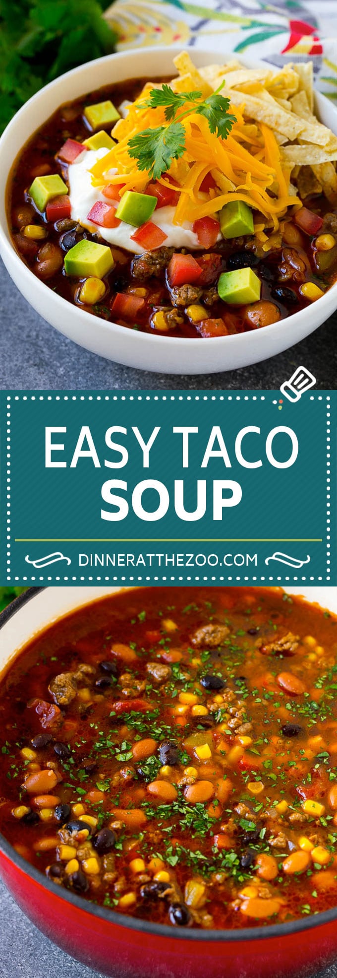 Taco Soup Recipe | Beef Taco Soup | Mexican Soup #soup #beef #taco #mexicanfood #beans #dinner #dinneratthezoo